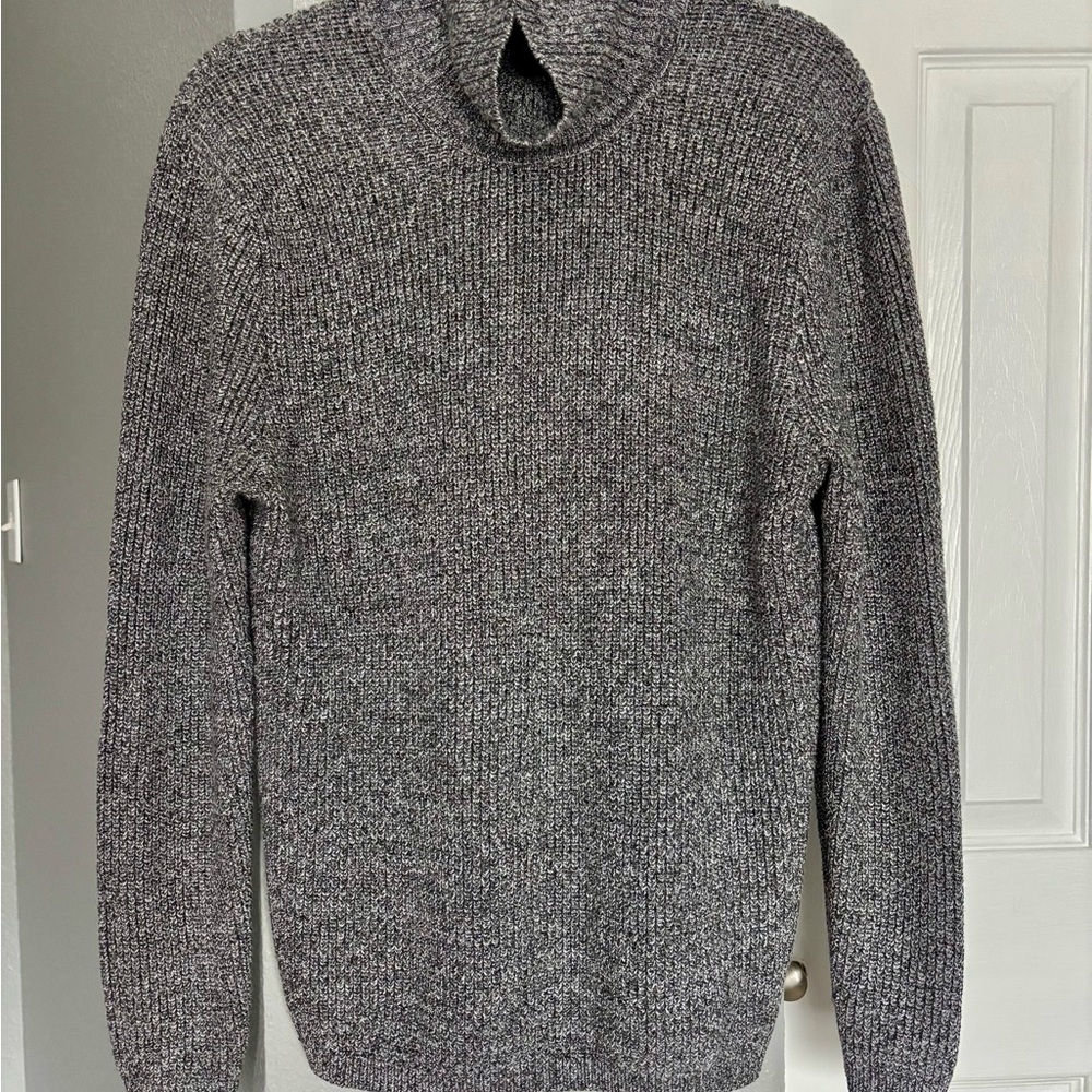 INC International Concepts Women’s Gray Knit Silver Sweater Size L